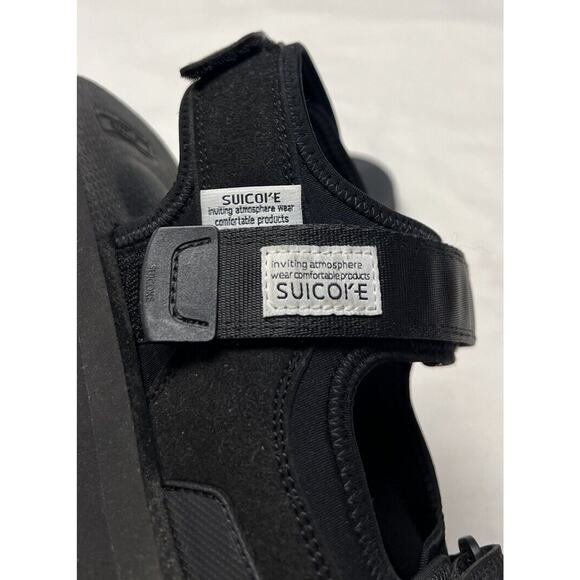 Suicoke WAS-V Black Sandals 41 (8 Men / 10 Women) Thick Vibram Sole Kissee EUC main image 10